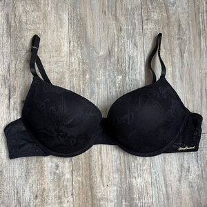 Juicy Couture Push-Up Bra 38C Black NWOT